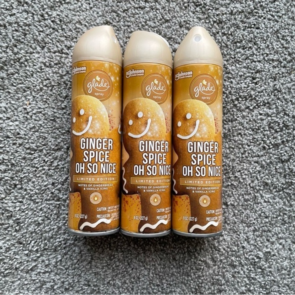 Glade Spray Air Freshener Ginger Spice Oh So Nice Limited Edition Holiday x 3